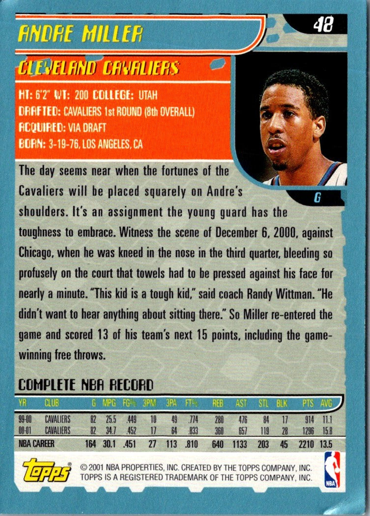 2001 Topps Andre Miller