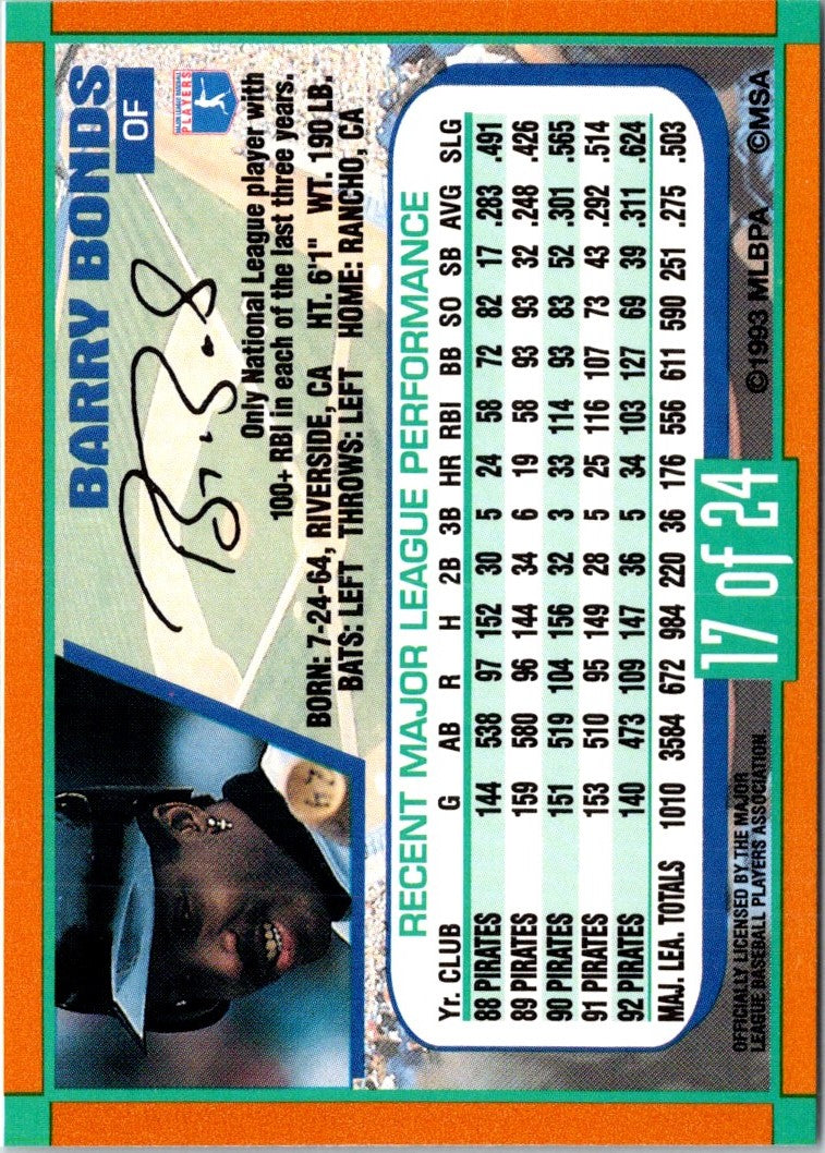 1993 Duracell Power Players I Barry Bonds