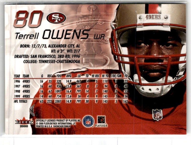 2000 Fleer Showcase Terrell Owens