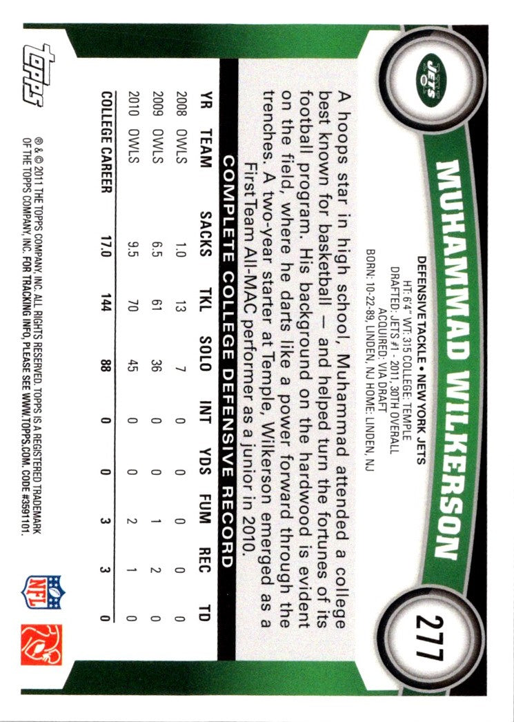 2011 Topps Muhammad Wilkerson