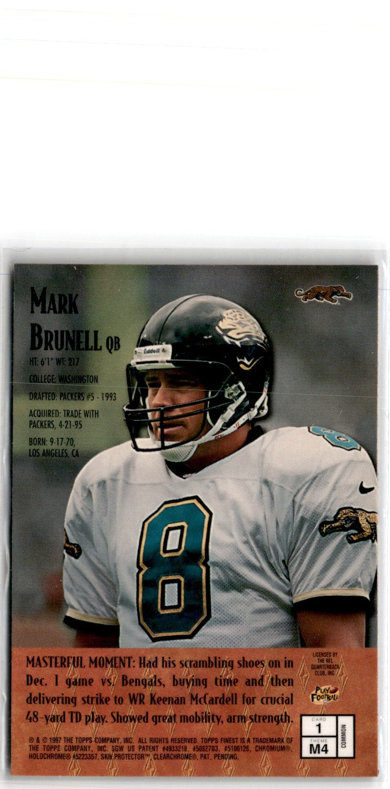 1996 Topps Laser Bright Spots Mark Brunell