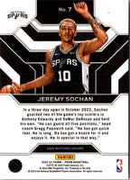 2022 Panini Prizm Emergent Jeremy Sochan #7