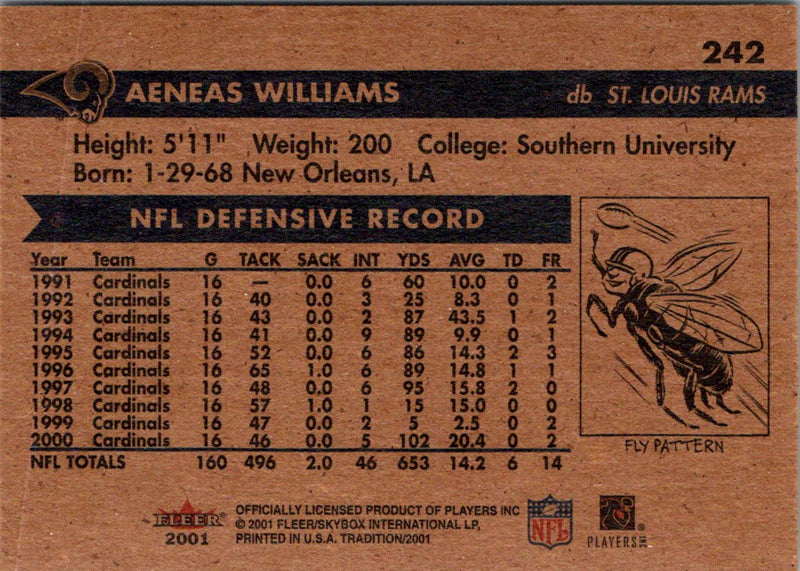 2001 Fleer Tradition Glossy Aeneas Williams