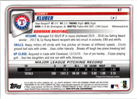 2020 Bowman Chrome Corey Kluber #67