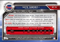2019 Bowman Prospects Sixto Sanchez #BP-70