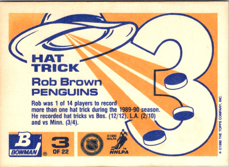 1990 Bowman Hat Tricks Rob Brown