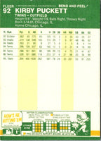 1987 Fleer Star Stickers Kirby Puckett #92