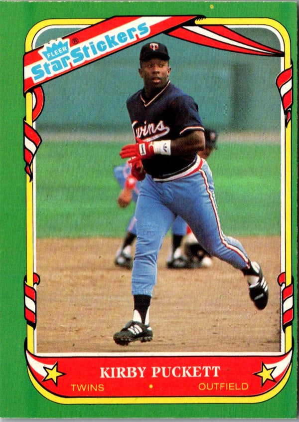 1987 Fleer Star Stickers Kirby Puckett #92