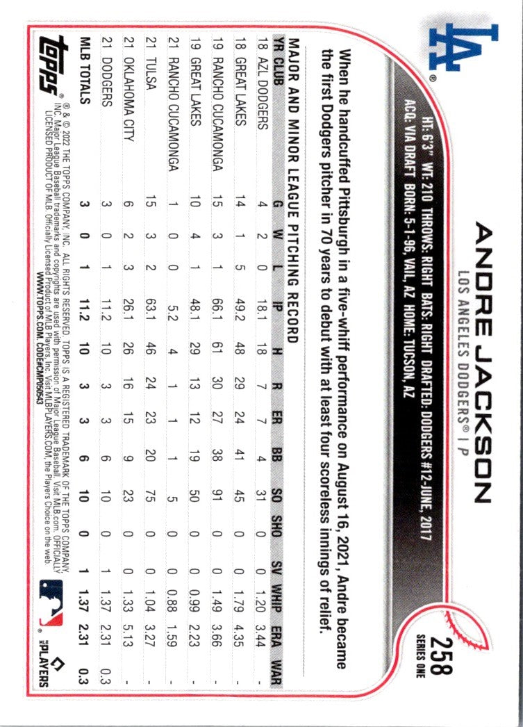 2022 Topps Andre Jackson