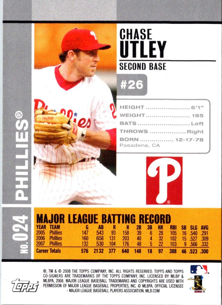 2008 Topps Co-Signers Chase Utley