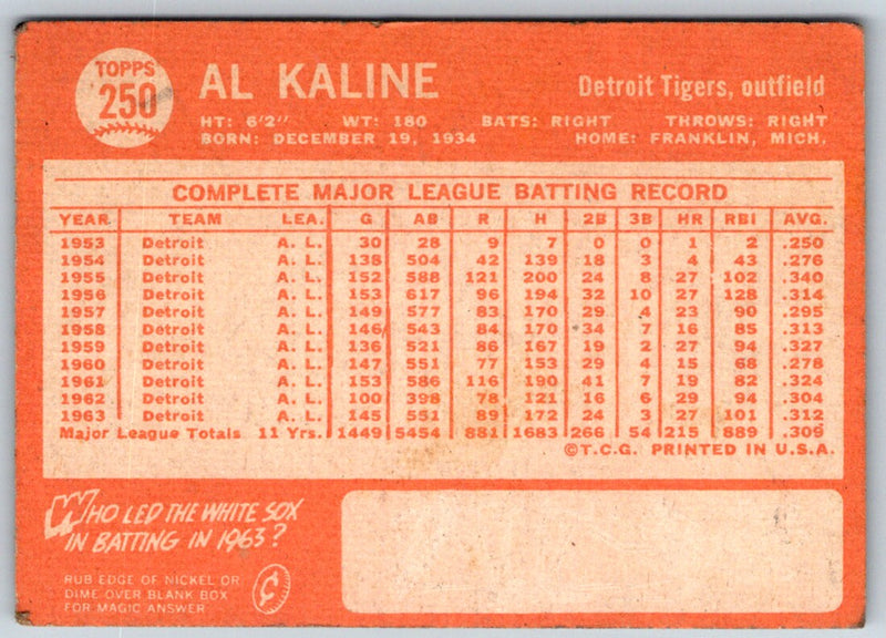 1964 Topps Al Kaline