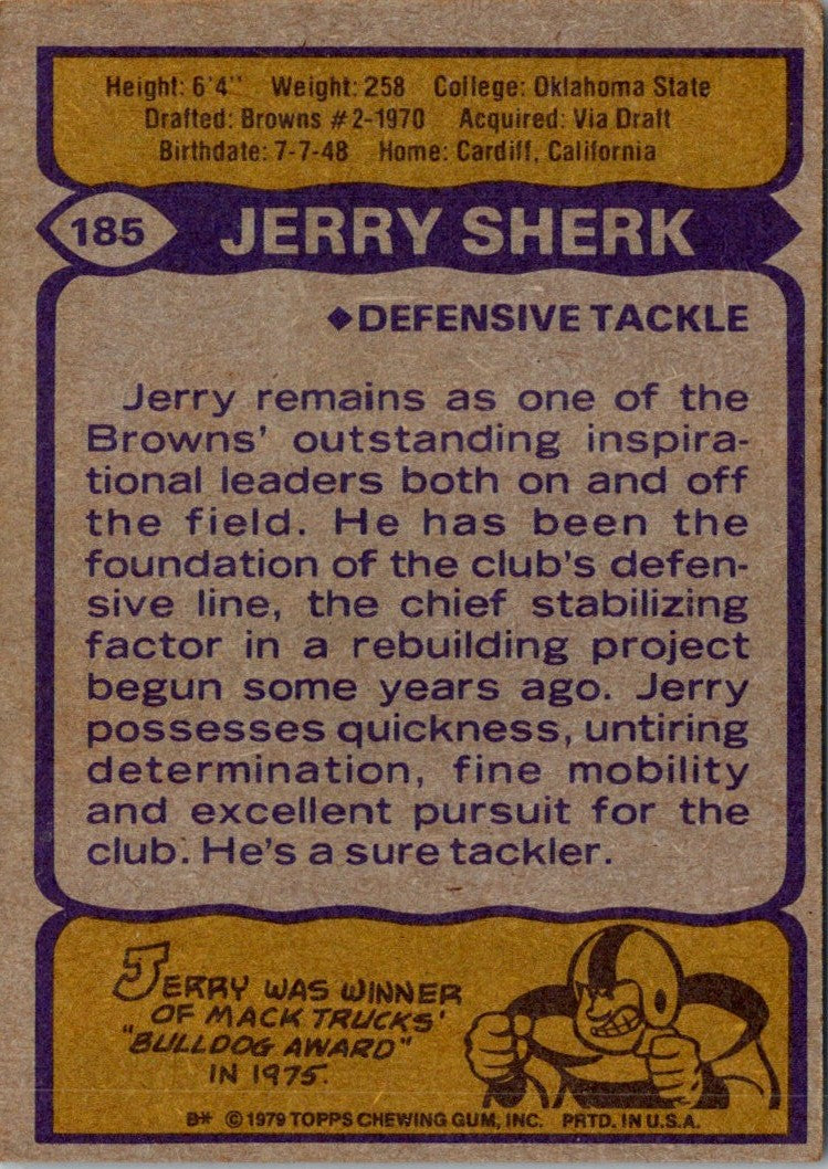 1979 Topps Jerry Sherk