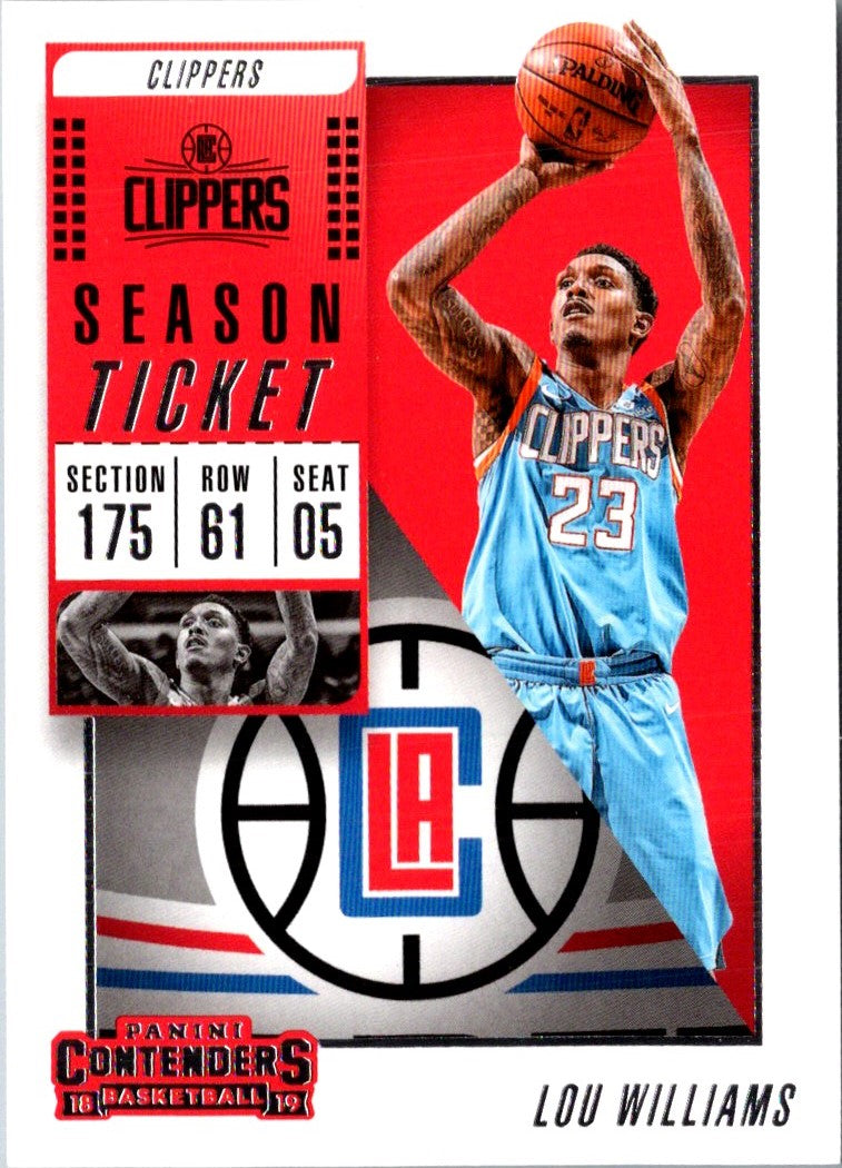 2018 Panini Contenders Game Ticket Red Lou Williams