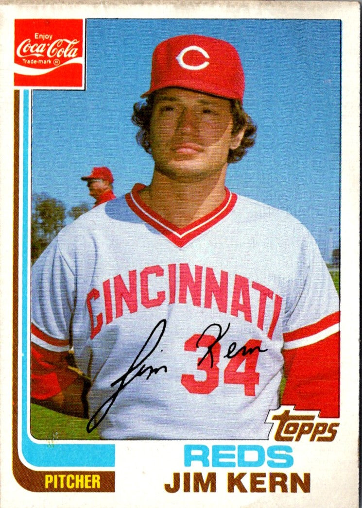 1982 Topps Coca-Cola Cincinnati Reds Jim Kern