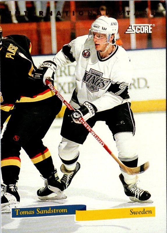 1993 Score International Stars Tomas Sandstrom #21