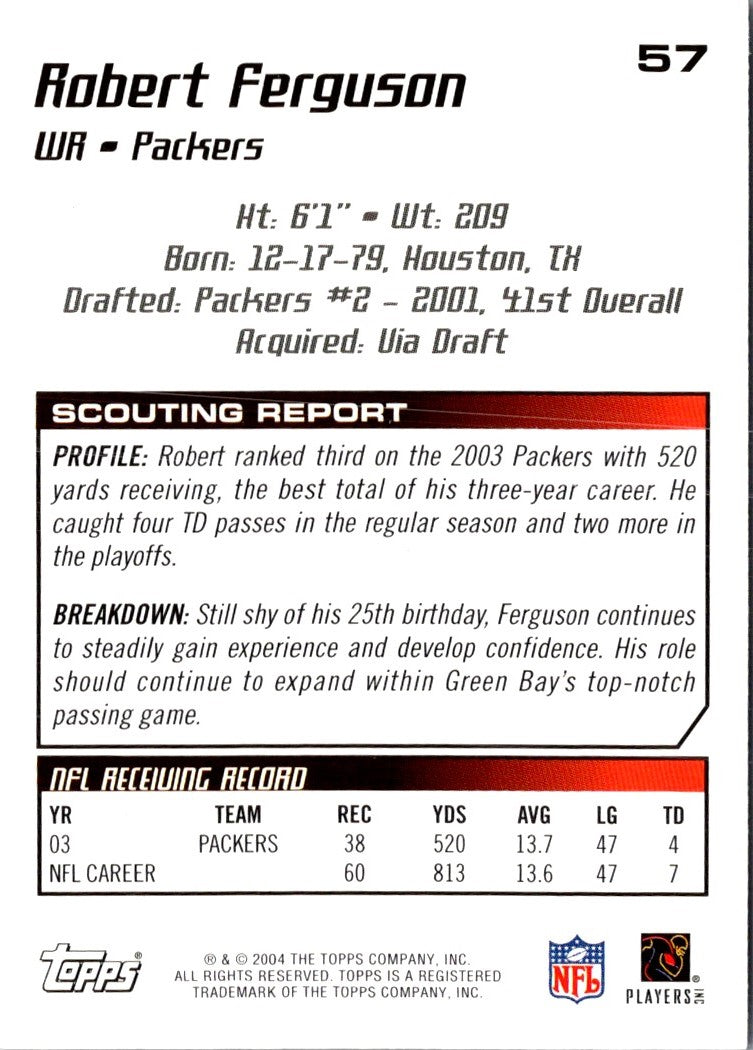 2004 Topps Draft Picks & Prospects Robert Ferguson