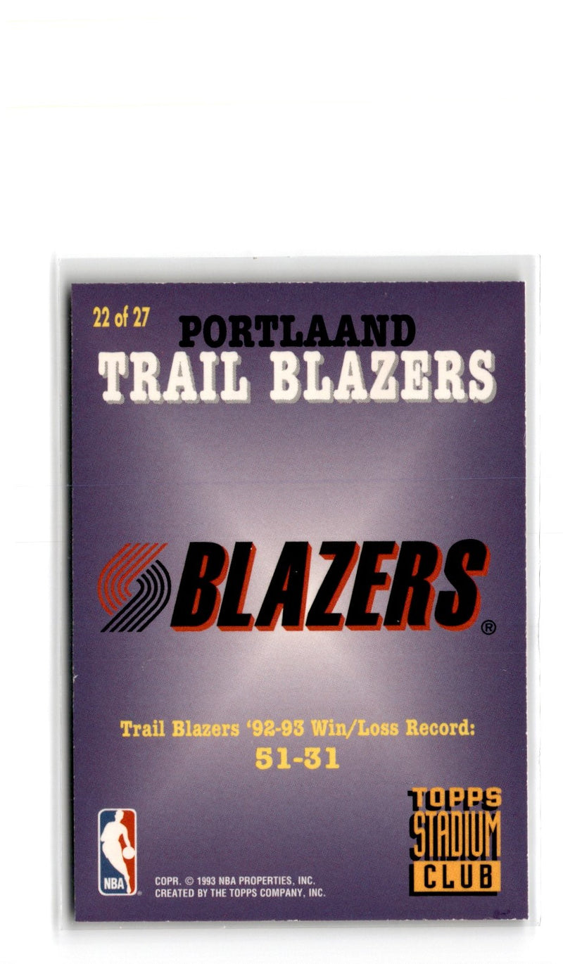 1993 Stadium Club Super Teams Portland Trail Blazers