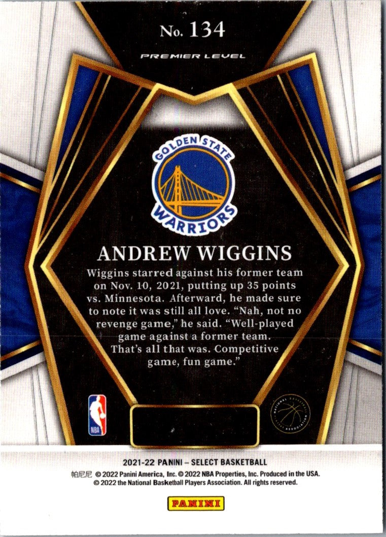 2021 Panini Select Blue Andrew Wiggins