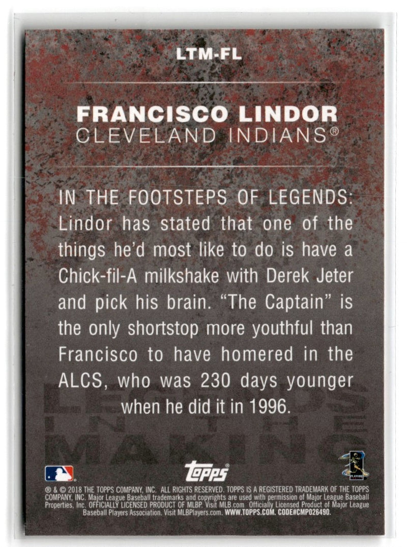 2018 Topps Legends in the Making Francisco Lindor