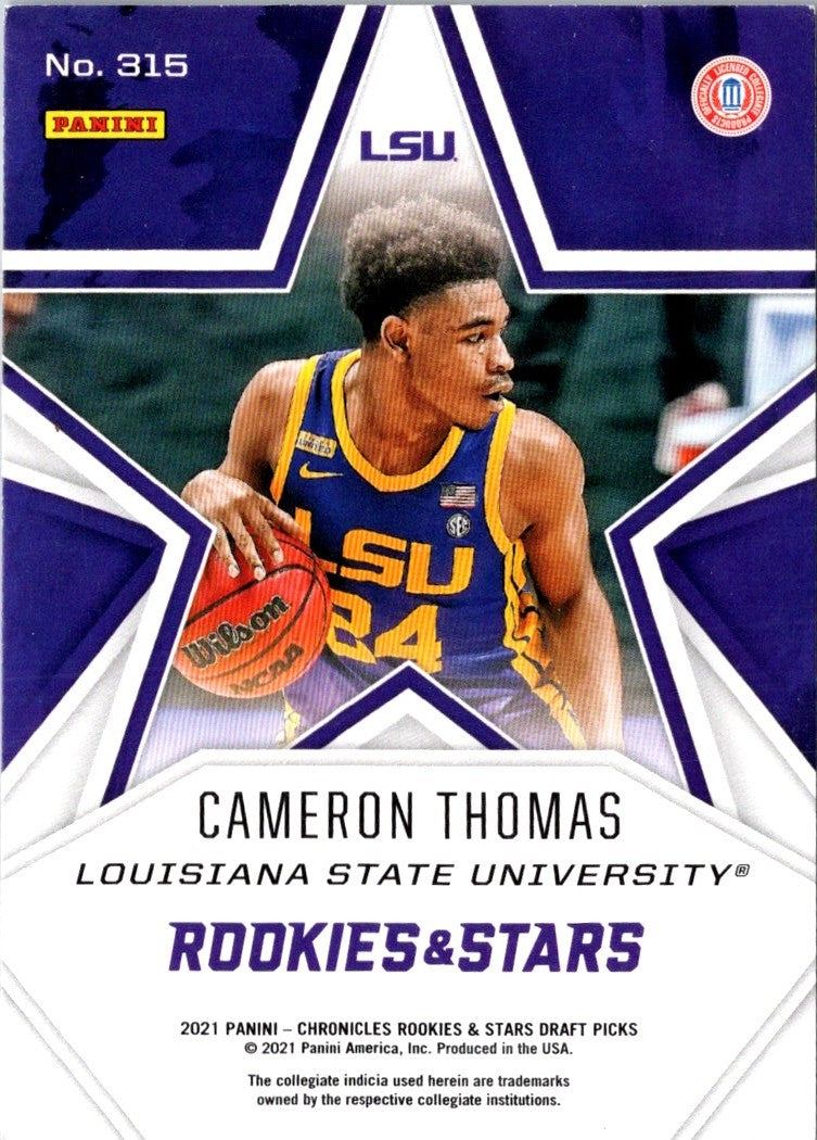 2021 Panini Chronicles Draft Picks Cameron Thomas