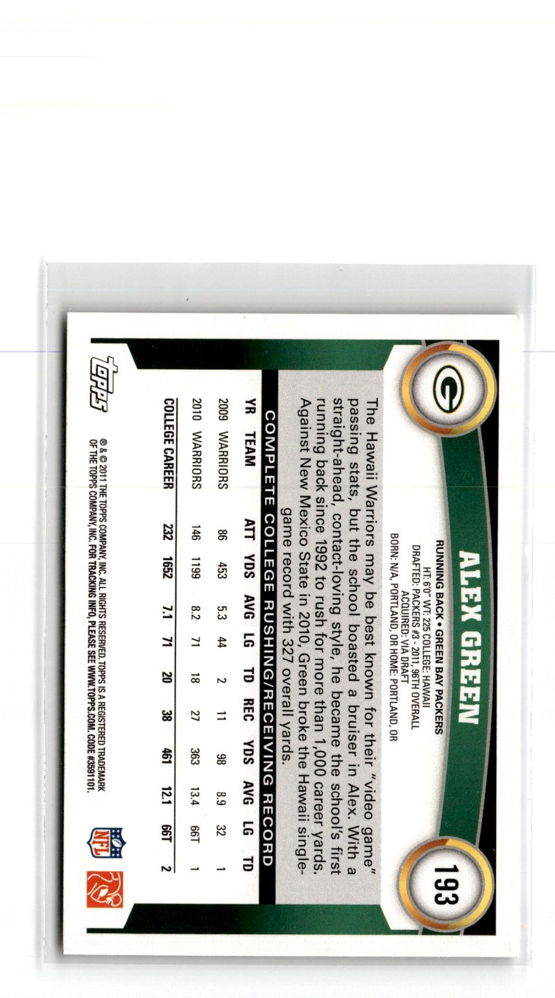 2011 Topps Alex Green
