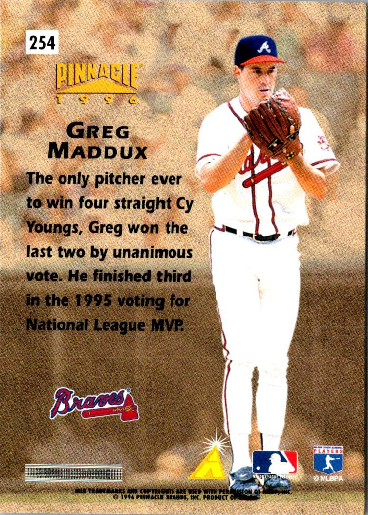 1996 Pinnacle Greg Maddux