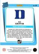 2022 Panini Chronicles Draft Picks Donruss Rated Rookies AJ Griffin