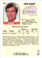 1989 Hoops Don Casey #107 Rookie
