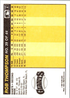 1987 Fleer Award Winners Robbie Thompson #39