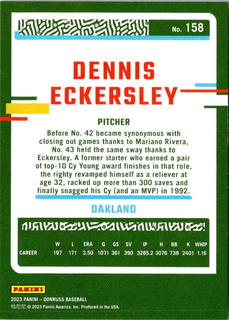 2023 Donruss Dennis Eckersley