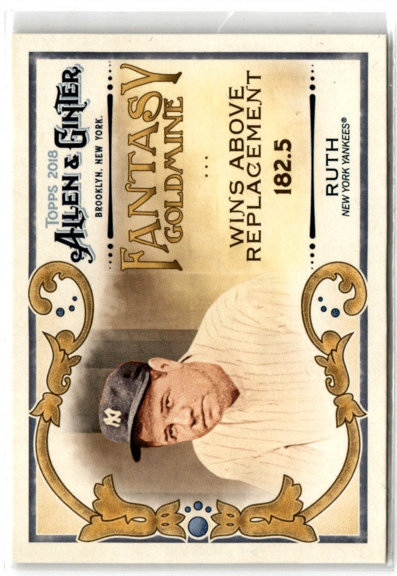 2018 Topps Allen & Ginter Fantasy Goldmine Babe Ruth