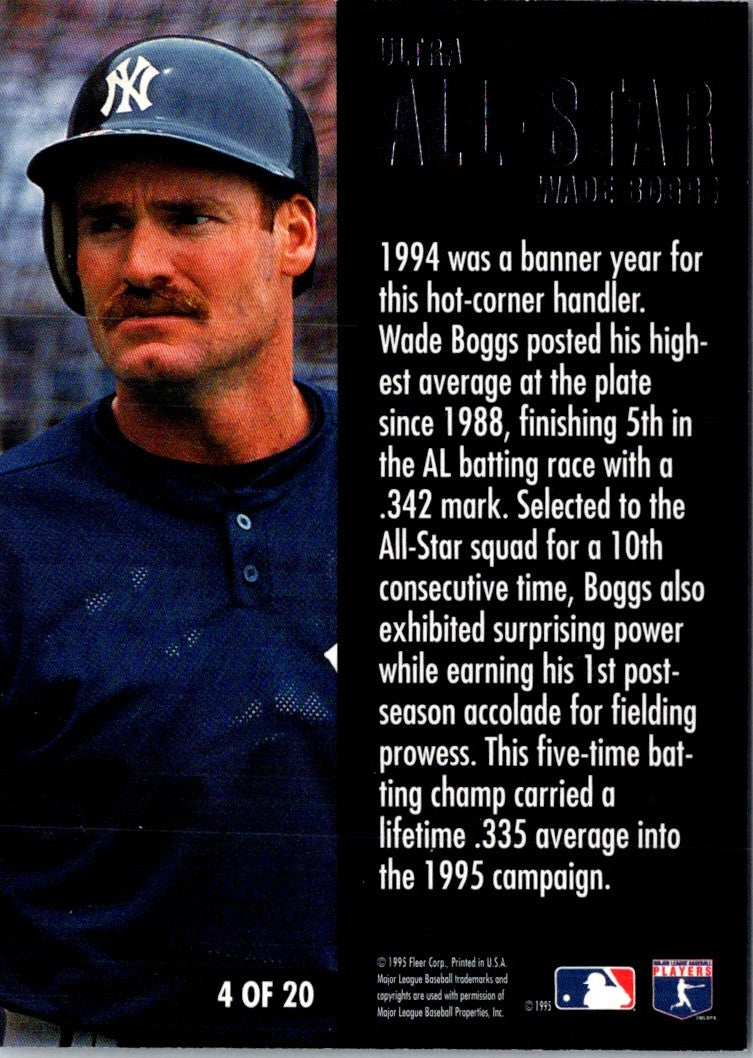 1995 Ultra All-Stars Wade Boggs