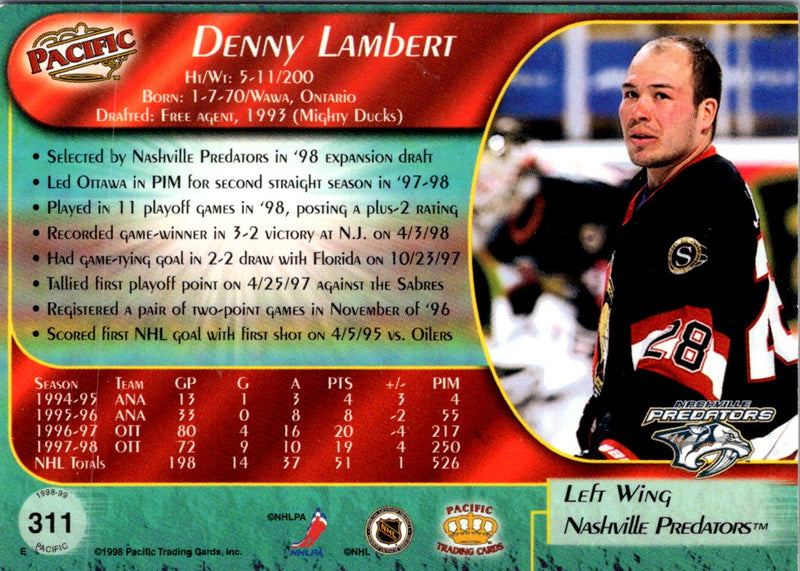 1998 Pacific Denny Lambert