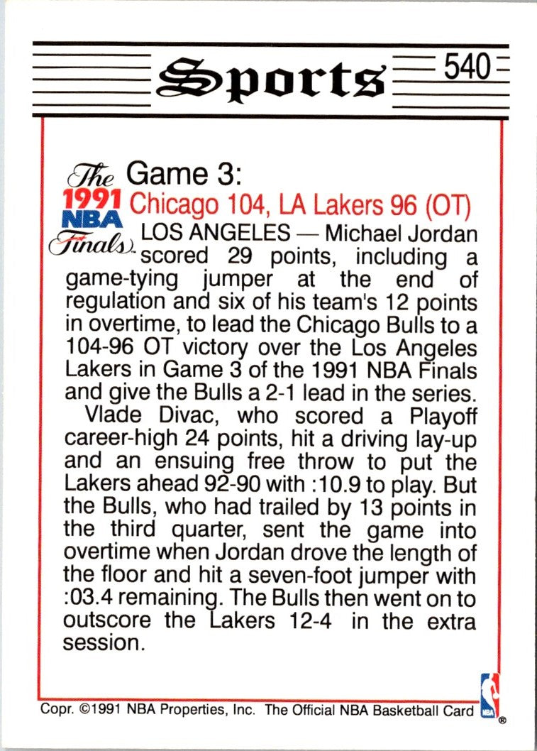 1991 Hoops Bulls Win