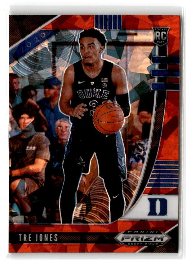 2020 Panini Prizm Draft Picks Collegiate Red Tre Jones #77