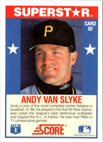 1989 Score Baseball's 100 Hottest Players Andy Van Slyke #92