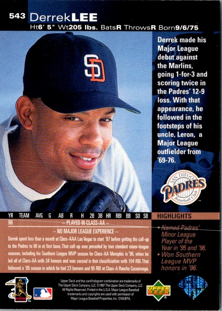 1997 Upper Deck Derrek Lee