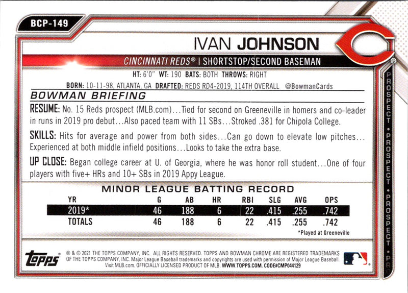 2021 Bowman Ivan Johnson