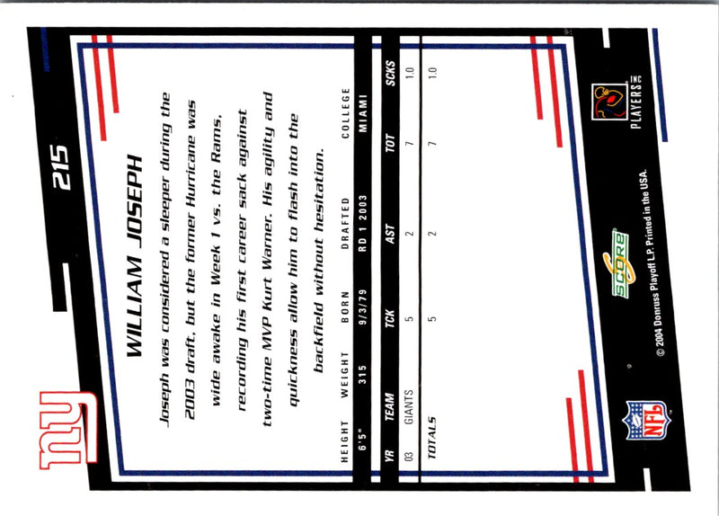 2004 Score William Joseph