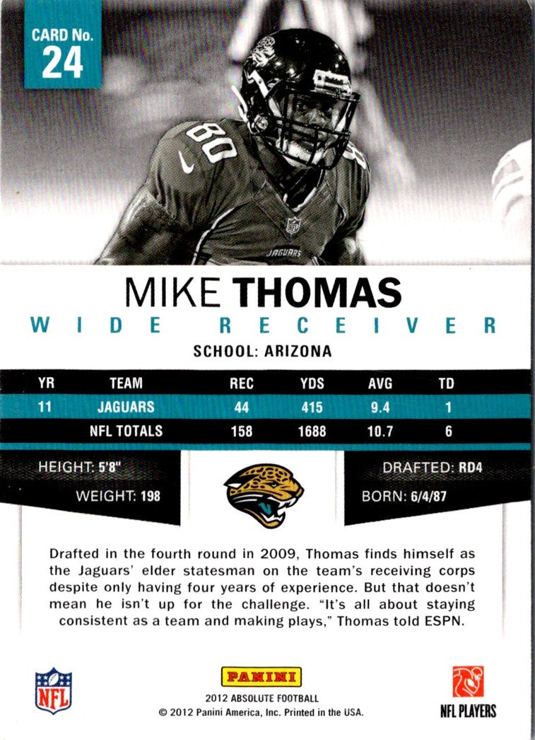 2012 Panini Absolute Mike Thomas
