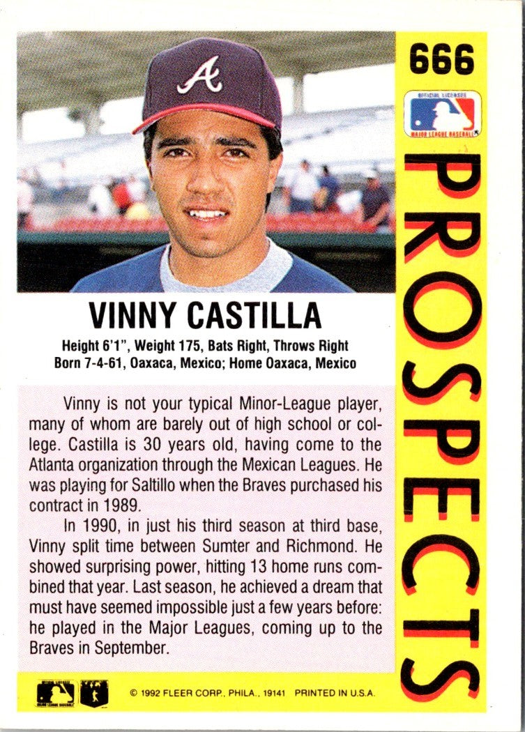 1992 Fleer Vinny Castilla