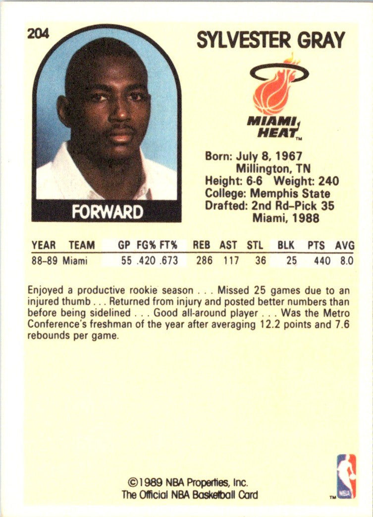 1989 Hoops Sylvester Gray