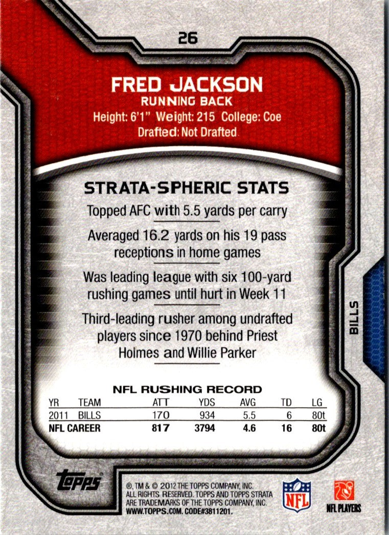 2012 Topps Strata Fred Jackson