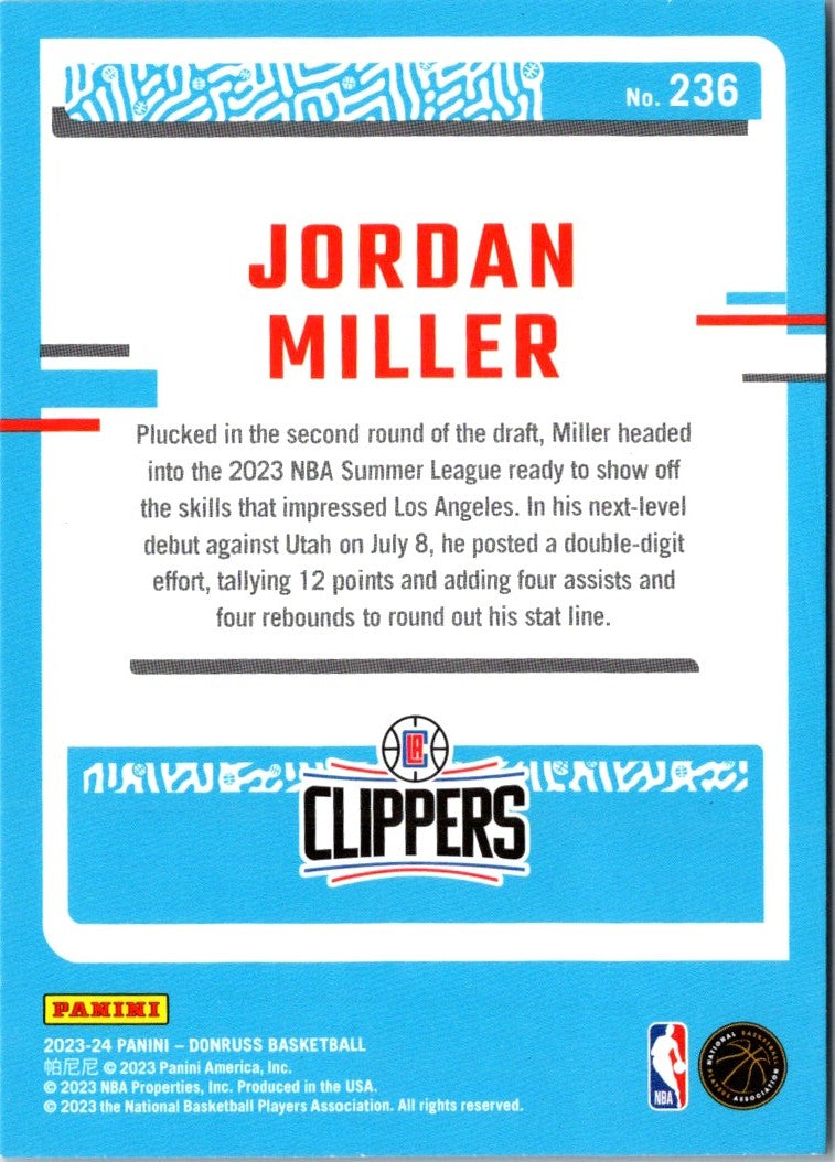 2023 Donruss Red Jordan Miller