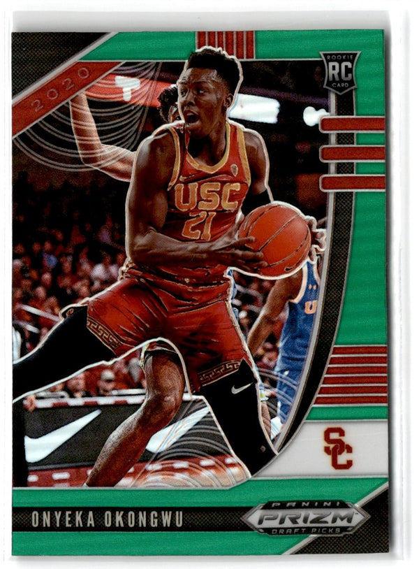 2020 Panini Prizm Draft Picks Collegiate Green Onyeka Okongwu #45