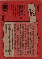 1987 Topps Jon Hand #382 Rookie
