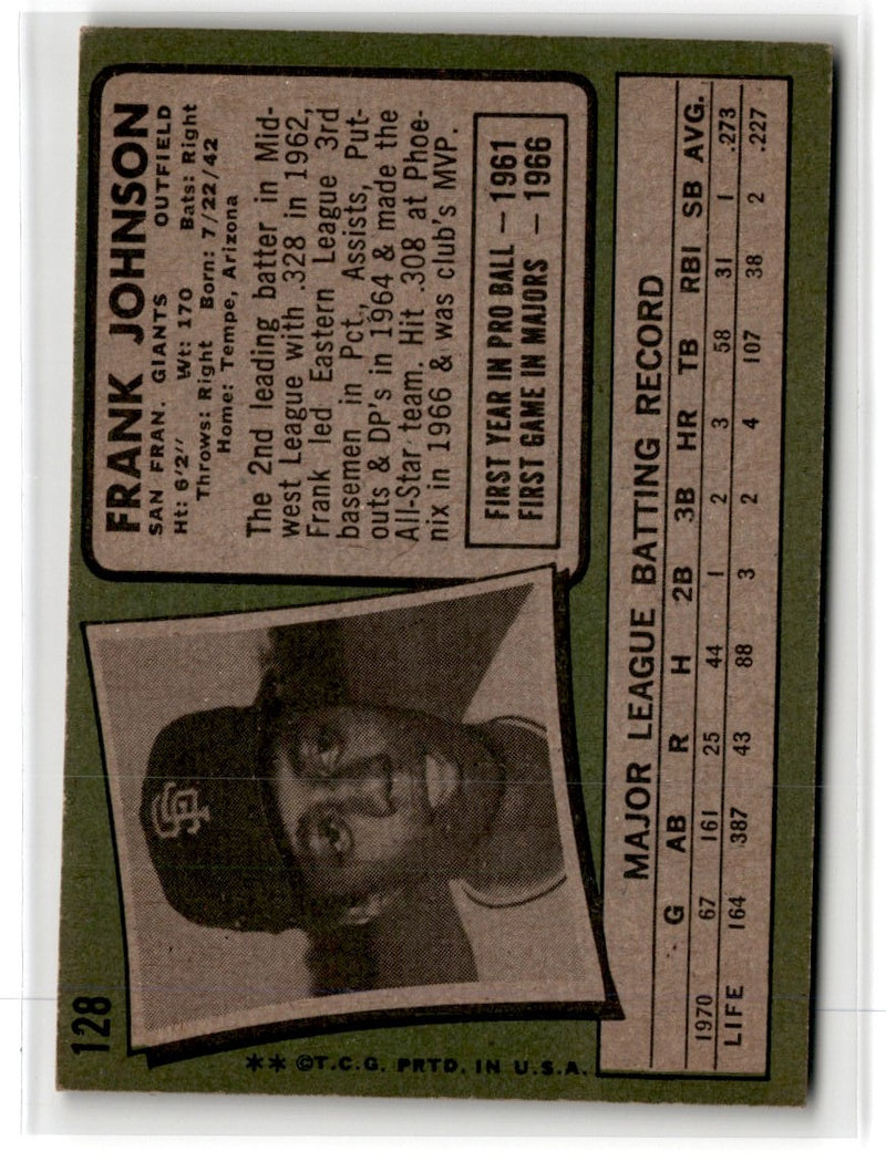 1971 Topps Frank Johnson