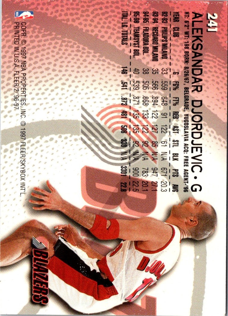 1996 Fleer Aleksandar Djordjevic