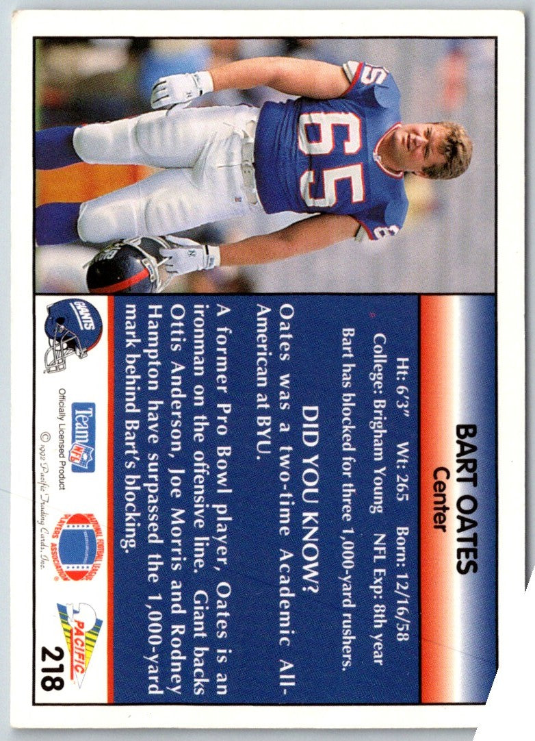 1992 Pacific Bart Oates