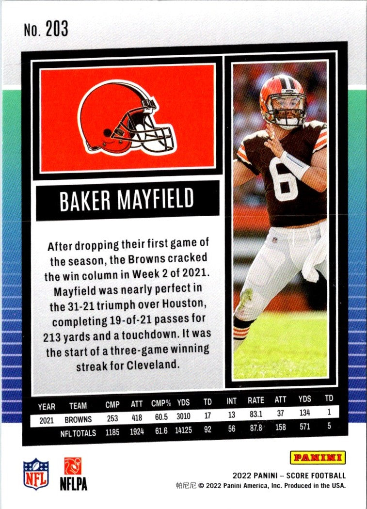 2022 Score Baker Mayfield